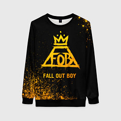 Женский свитшот Fall Out Boy - gold gradient