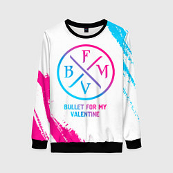 Женский свитшот Bullet For My Valentine neon gradient style