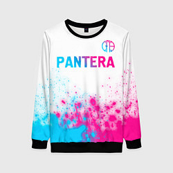 Свитшот женский Pantera neon gradient style посередине, цвет: 3D-черный