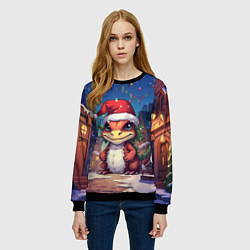 Свитшот женский Маленький милый дракон 2024, цвет: 3D-черный — фото 2