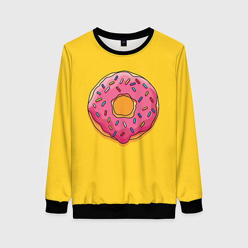 Женский свитшот Пончик Гомера / 3D-Черный – фото 1