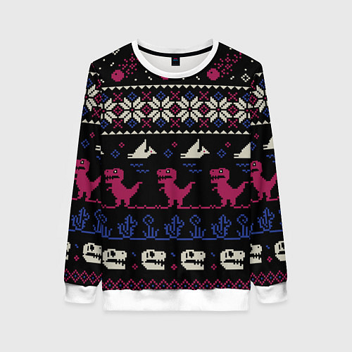 Женский свитшот Доисторический свитер / 3D-Белый – фото 1