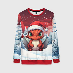 Женский свитшот Символ нового 2024 года маленький дракошка