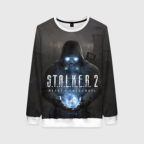 Женский свитшот STALKER 2 одиночка с артефактом / 3D-Белый – фото 1