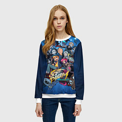Свитшот женский Скотт Пилигрим жмёт на газ, цвет: 3D-белый — фото 2