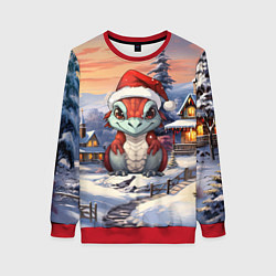 Женский свитшот Красный дракончик 2024