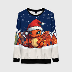 Женский свитшот Новогодний дракоша 2024