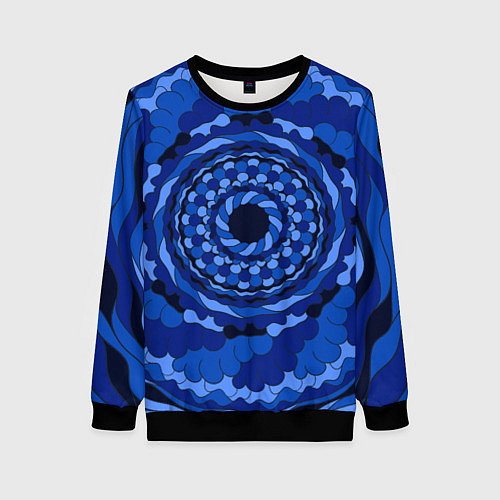 Женский свитшот Витраж: морская пучина / 3D-Черный – фото 1