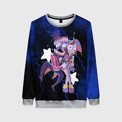 Свитшот женский Помни и Кейн Удивительный цифровой цирк, цвет: 3D-меланж
