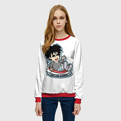 Свитшот женский The Cure Robert Smith - just like sleddin, цвет: 3D-красный — фото 2