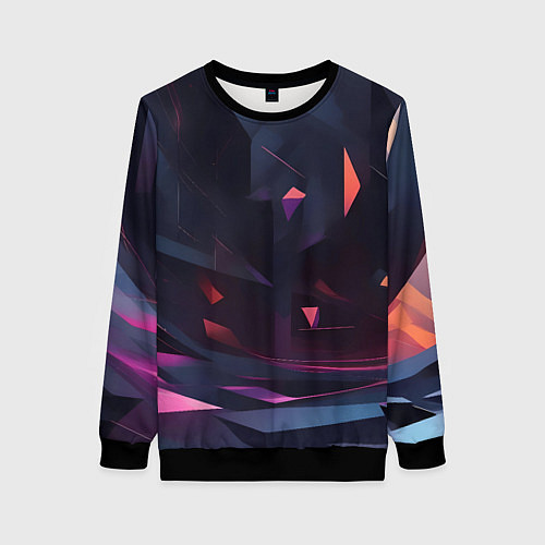 Женский свитшот Абстрактный вихрь / 3D-Черный – фото 1