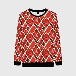 Женский свитшот Красные треугольники