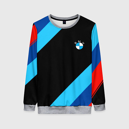 Женский свитшот BMW line / 3D-Меланж – фото 1