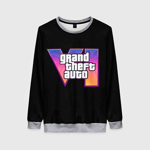 Женский свитшот Grand Theft Auto 6 / 3D-Меланж – фото 1