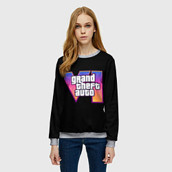 Свитшот женский Grand Theft Auto 6, цвет: 3D-меланж — фото 2