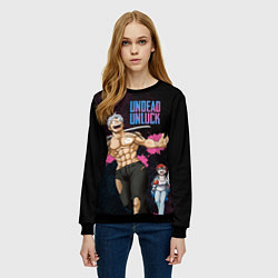 Свитшот женский Undead Unluck - Fuuko and Andy, цвет: 3D-черный — фото 2