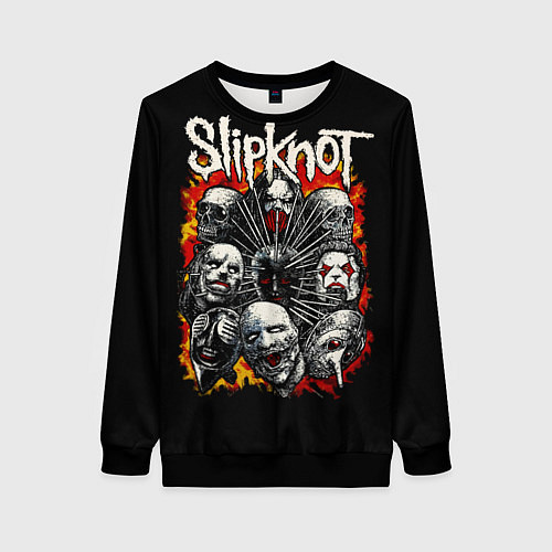 Женский свитшот Slipknot метал-группа / 3D-Черный – фото 1