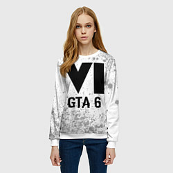 Свитшот женский GTA 6 glitch на светлом фоне, цвет: 3D-белый — фото 2