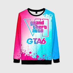 Женский свитшот GTA6 neon gradient style