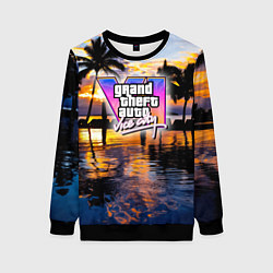 Свитшот женский Grand theft auto 6 vice city, цвет: 3D-черный
