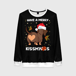 Свитшот женский Have a merry kissmyass, цвет: 3D-белый