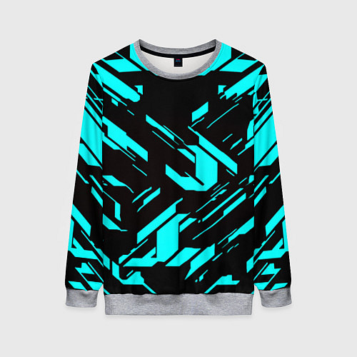 Женский свитшот Айзек стиль неоновый броня / 3D-Меланж – фото 1