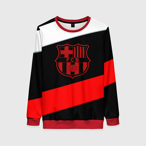 Женский свитшот Barcelona stripes sport / 3D-Красный – фото 1