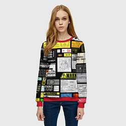 Свитшот женский Инженерные знаки, цвет: 3D-красный — фото 2