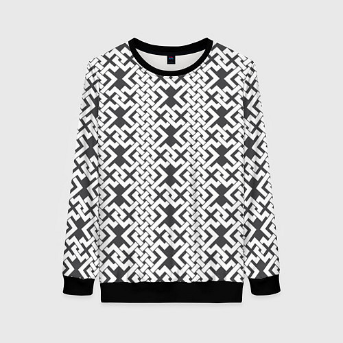 Женский свитшот Кельтский орнамент / 3D-Черный – фото 1