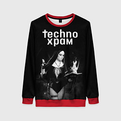 Женский свитшот Techno храм монашка колдунья