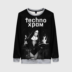 Женский свитшот Techno храм монашка колдунья