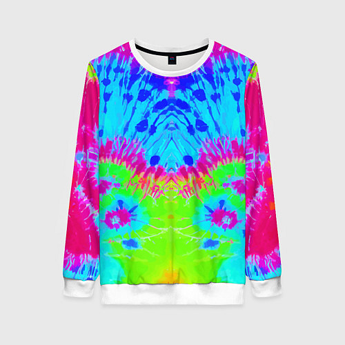 Женский свитшот Tie-Dye abstraction / 3D-Белый – фото 1