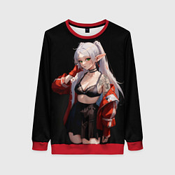 Женский свитшот Фрирен в красной куртке