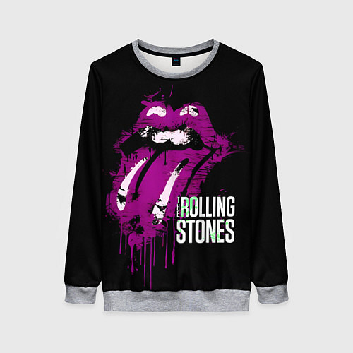 Женский свитшот The Rolling Stones - lips / 3D-Меланж – фото 1