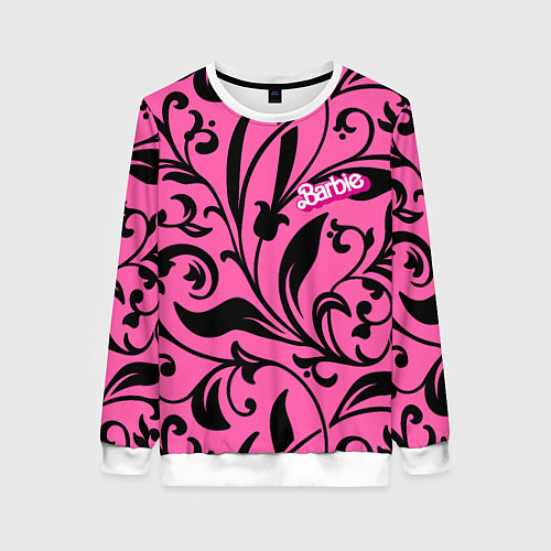 Женский свитшот Barbie - floral pattern / 3D-Белый – фото 1