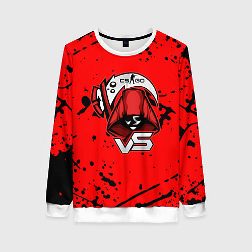 Женский свитшот Counter strike смерть логотип команды стикер / 3D-Белый – фото 1