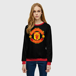 Свитшот женский Manchester United fc club, цвет: 3D-красный — фото 2
