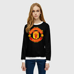 Свитшот женский Manchester United fc club, цвет: 3D-белый — фото 2