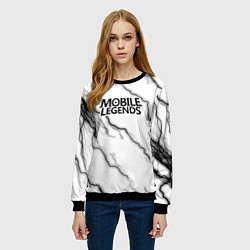 Свитшот женский Mobile legends молнии, цвет: 3D-черный — фото 2