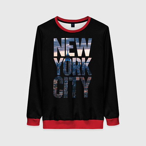 Женский свитшот New York City - USA / 3D-Красный – фото 1