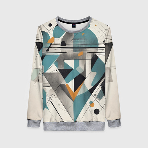 Женский свитшот Три человека авангард / 3D-Меланж – фото 1