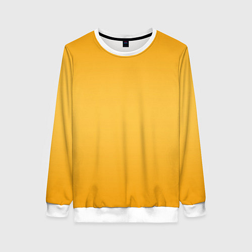 Женский свитшот Апельсиновый градиент / 3D-Белый – фото 1