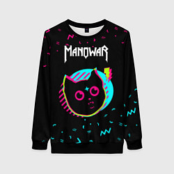 Женский свитшот Manowar - rock star cat