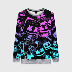 Женский свитшот Marshmello neon pattern