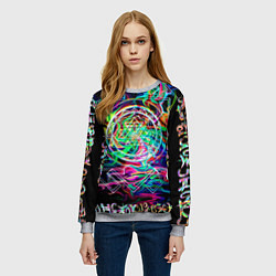Свитшот женский Шри янтра, цвет: 3D-меланж — фото 2