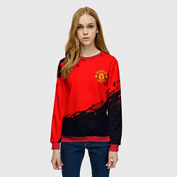 Свитшот женский Manchester United colors sport, цвет: 3D-красный — фото 2