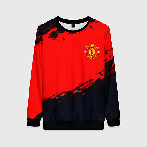 Женский свитшот Manchester United colors sport / 3D-Черный – фото 1