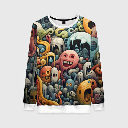 Женский свитшот Странная абстракция / 3D-Белый – фото 1