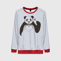 Свитшот женский Panda love art, цвет: 3D-красный