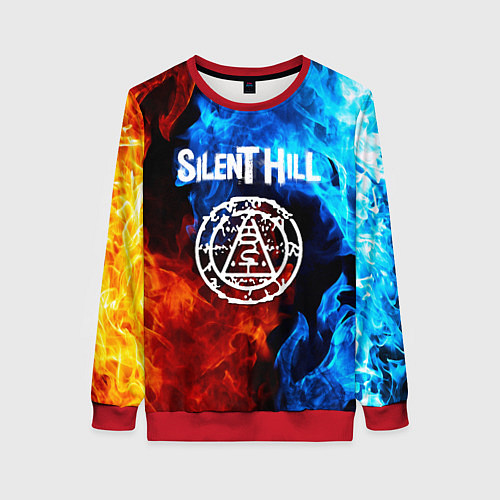 Женский свитшот Silent hill огненный стиль / 3D-Красный – фото 1
